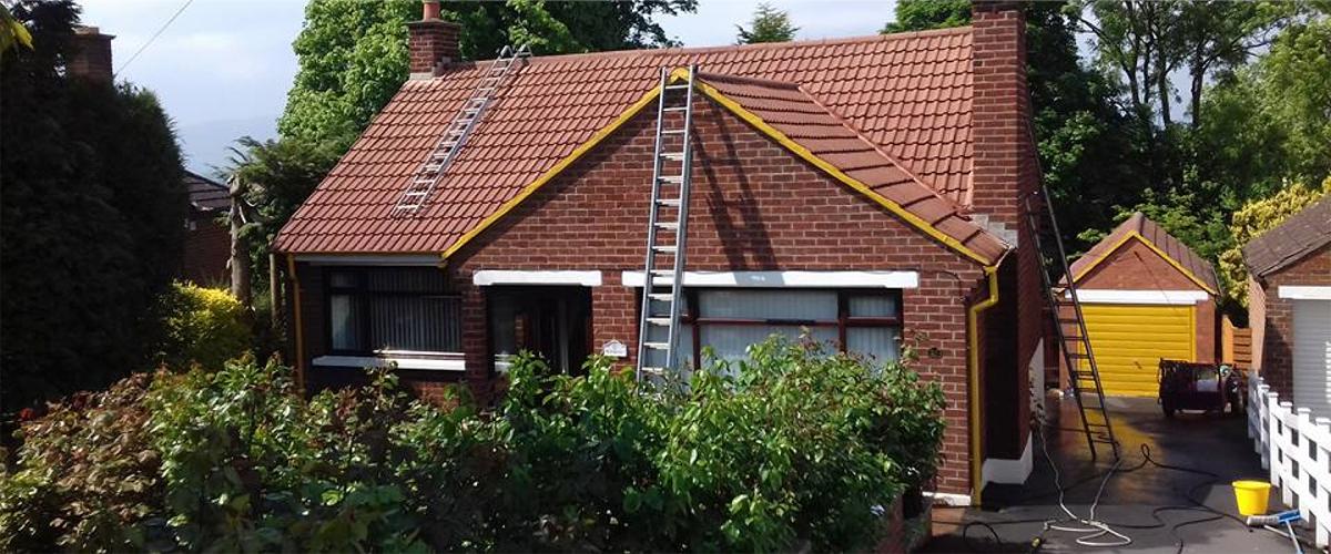 Roof cleaning by Roof Repairs Belfast, Northern Ireland