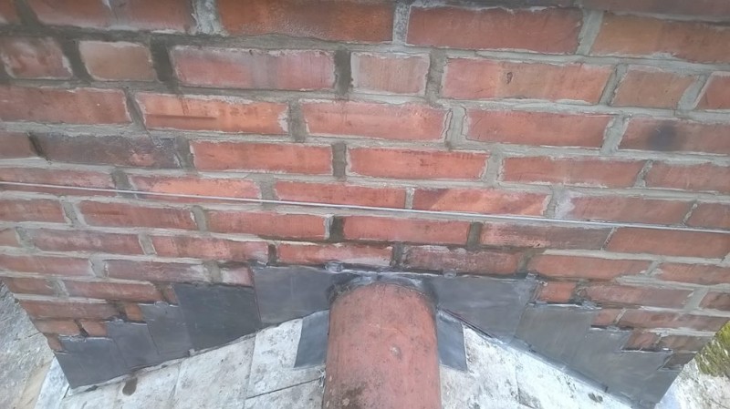 Leading flashing repaired on the roof of a Belfast Home. All Roof Services from Roof Repairs Belfast, Northern Ireland